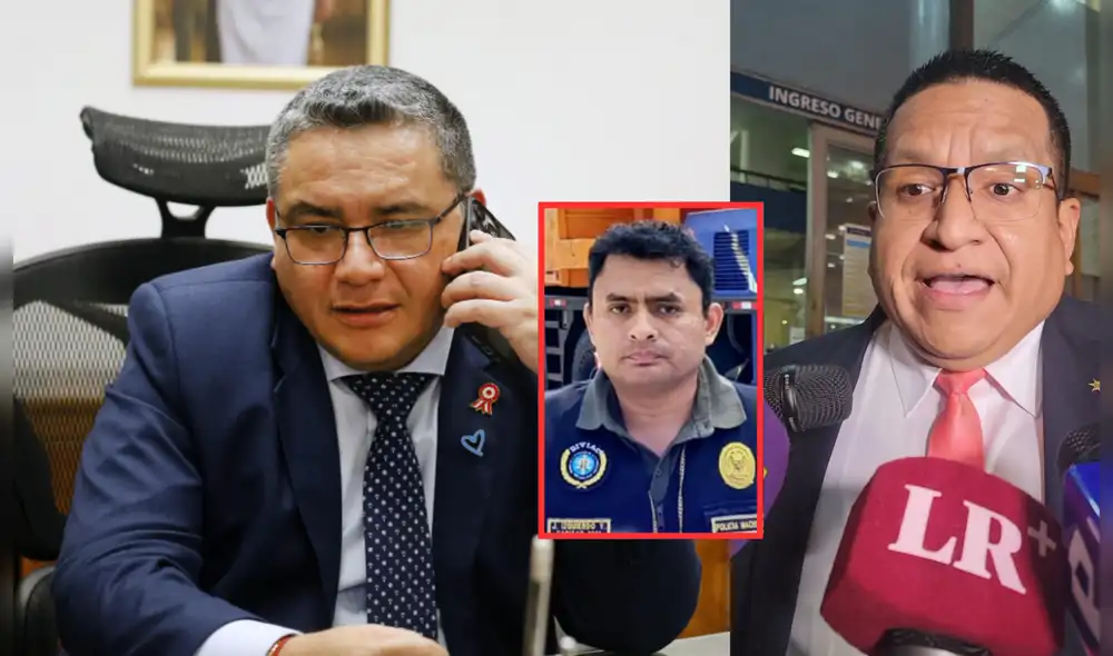 El abogado del PNP Junior Izquierdo señaló que su defendido también es víctima de represalias. | Composición: Carlos Contreras / Marcia Chahua -Urpi / La República. El abogado del PNP Junior Izquierdo señaló que su defendido también es víctima de represalias. | Composición: Carlos Contreras / Marcia Chahua -Urpi / La República.