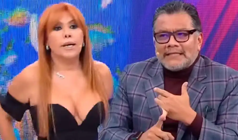 Tomás Angulo y Magaly Medina enfrentados por tensa discusión en 'Magaly TV, la firme'. Foto: Composición LR/Captura/ATV Tomás Angulo y Magaly Medina enfrentados por tensa discusión en 'Magaly TV, la firme'. Foto: Composición LR/Captura/ATV