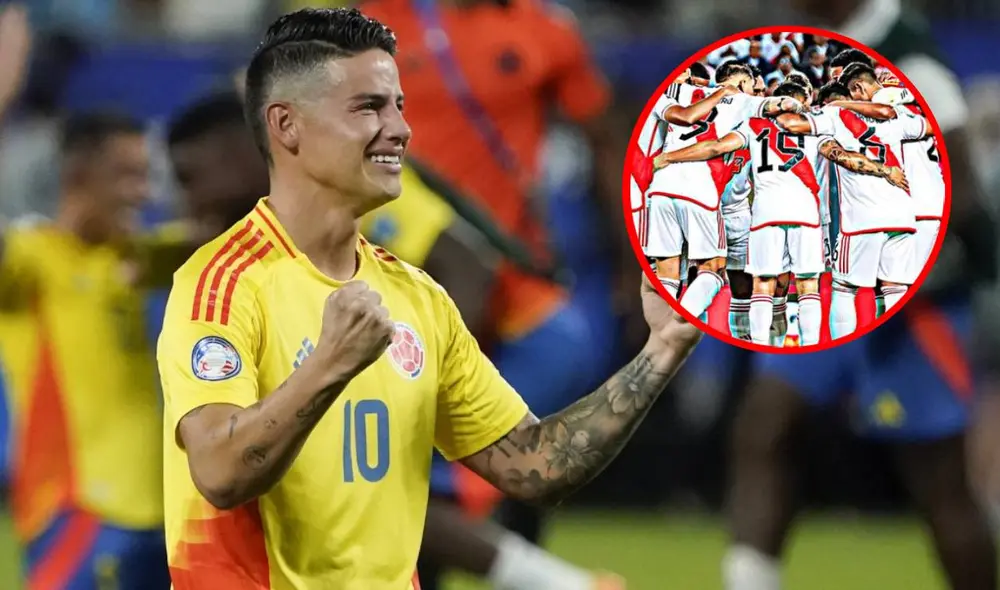 James Rodríguez, uno de los 26 convocados por Néstor Lorenzo. Foto: composiciónLR/AFP