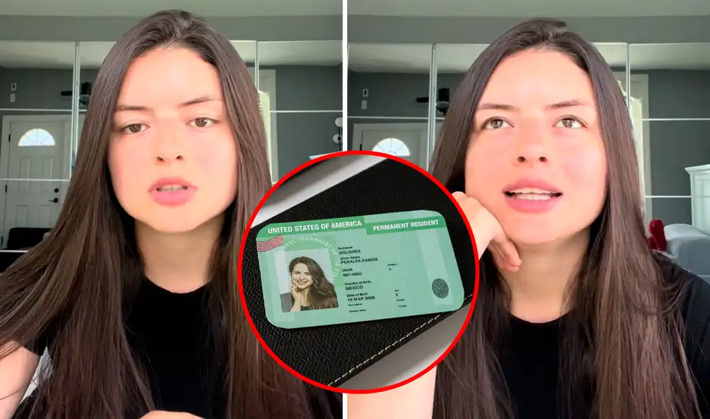La usuaria colombiana afirmó que un error le costó tiempo para tramitar la residencia permanente en Estados Unidos. Foto: composición LR/TikTok