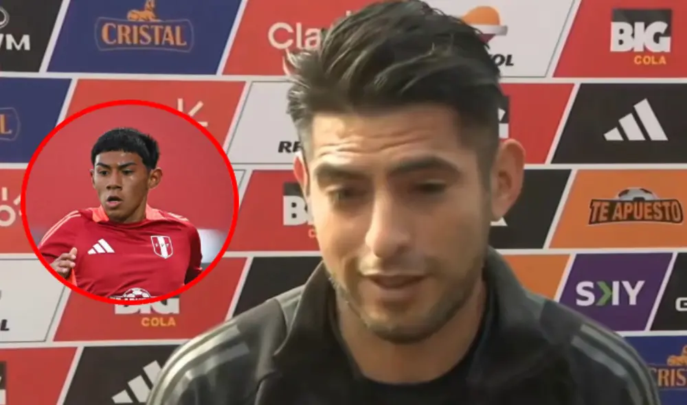 Carlos Zambrano comparte entrenamientos con Maxloren Castro en la selección peruana. Foto: composición LR/captura de Canal N/difusión