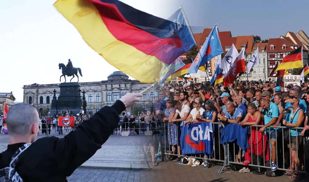 La extrema derecha alemana logra histórica victoria en elecciones estatales de Turingia, desafiando al gobierno federal y planteando incertidumbres sobre el futuro político del país. Foto: composición LR/ Sean Gallup