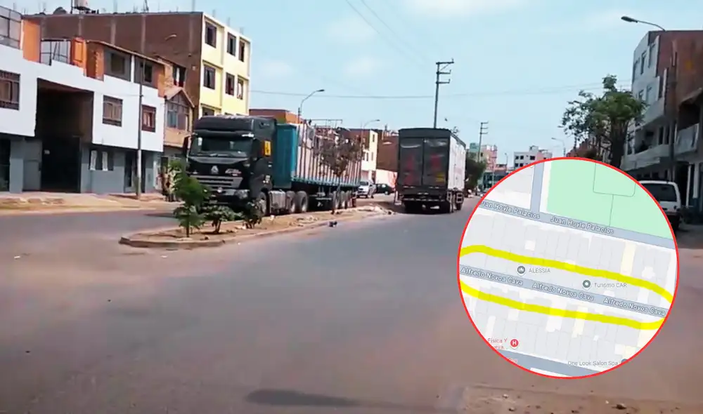 La avenida Alfredo Novoa también es conocida como Calle 33. Foto: composición LR/captura/Baby Bike City/Google maps