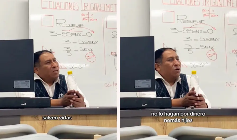 Usuarios en redes sociales aplaudieron el sabio consejo del profesor a sus postulantes de Medicina. Foto: composición LR/TikTok Usuarios en redes sociales aplaudieron el sabio consejo del profesor a sus postulantes de Medicina. Foto: composición LR/TikTok