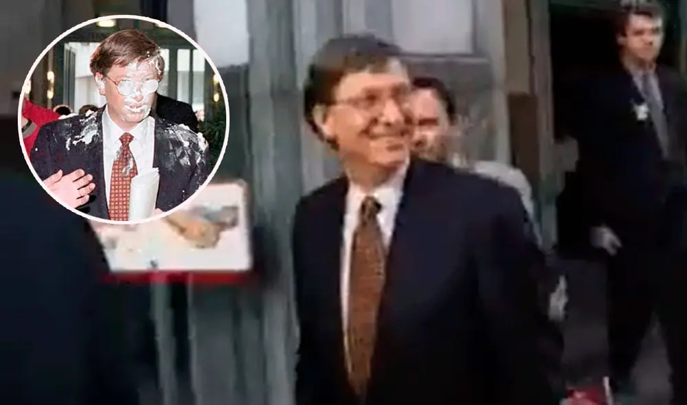 El culpable del pastelazo fue un activista belga llamado Noël Godin. Foto: captura de YouTube/Manager Magazin