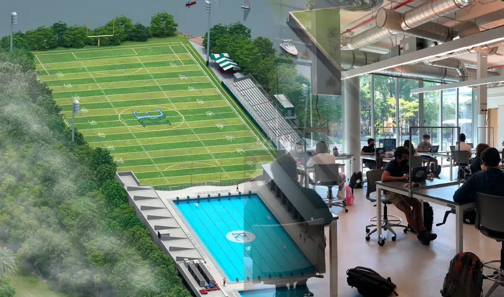 La escuela cuenta con piscina, cancha de fútbol americano y un lago para remar | Lr/La República