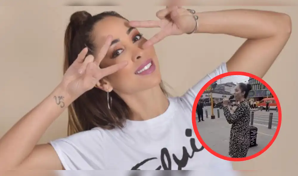 Olinda Castañeda es captada predicando en concurrida avenida. Foto: Instagram