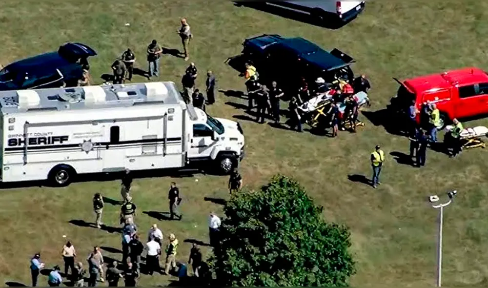 Se reportó un tiroteo escolar en las afueras de Atlanta, Estados Unidos. Foto: CNN Se reportó un tiroteo escolar en las afueras de Atlanta, Estados Unidos. Foto: CNN