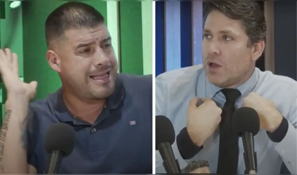 Erick Delgado calla a Paco Bazán. Foto: composición LR/ Ni loco ni santo/ YouTube Erick Delgado calla a Paco Bazán. Foto: composición LR/ Ni loco ni santo/ YouTube