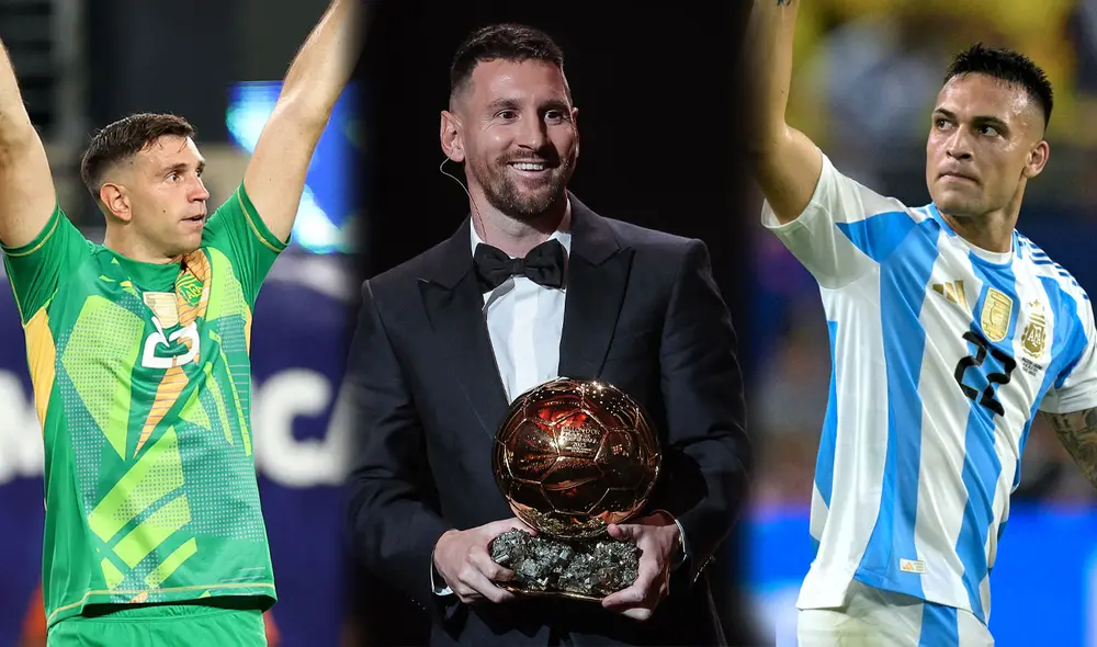 'Dibu' y Lautaro integraron la selección argentina campeona de la Copa América 2024. Foto: composición LR / AFP