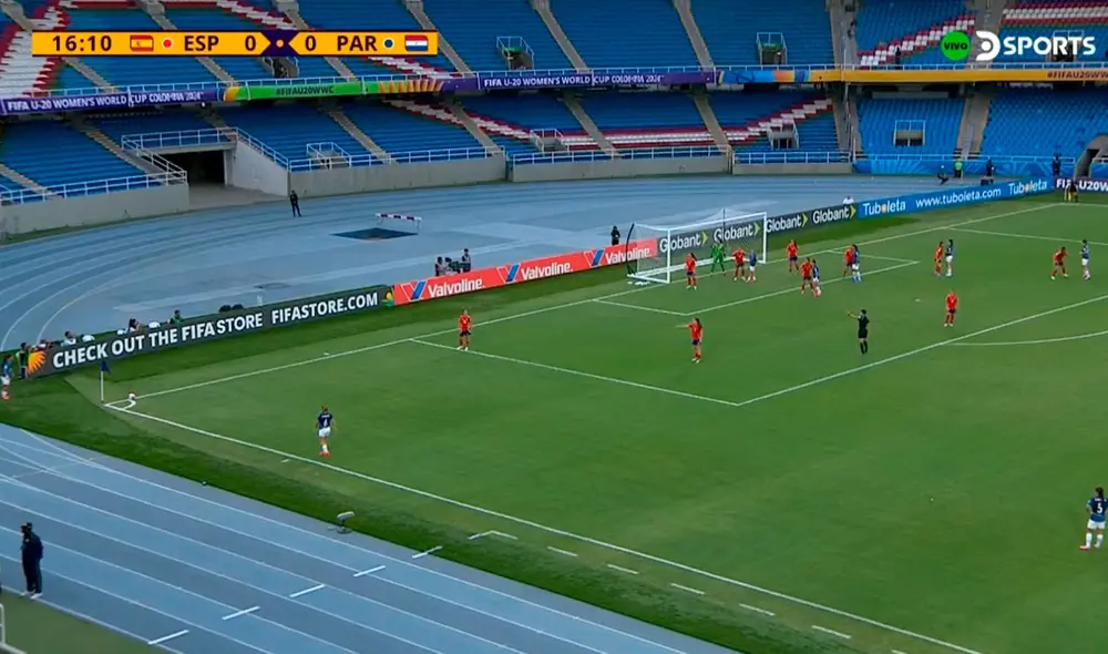 Paraguay y España se enfrentaron por la fecha  2 del grupo C. Foto: captura de DSports