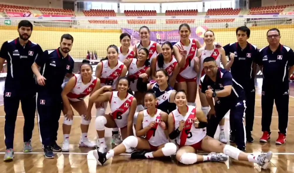La selección peruana de vóley sub-21 lleva dos victorias en esta Copa Panamericana sub-23. Foto: captura de FMVB La selección peruana de vóley sub-21 lleva dos victorias en esta Copa Panamericana sub-23. Foto: captura de FMVB