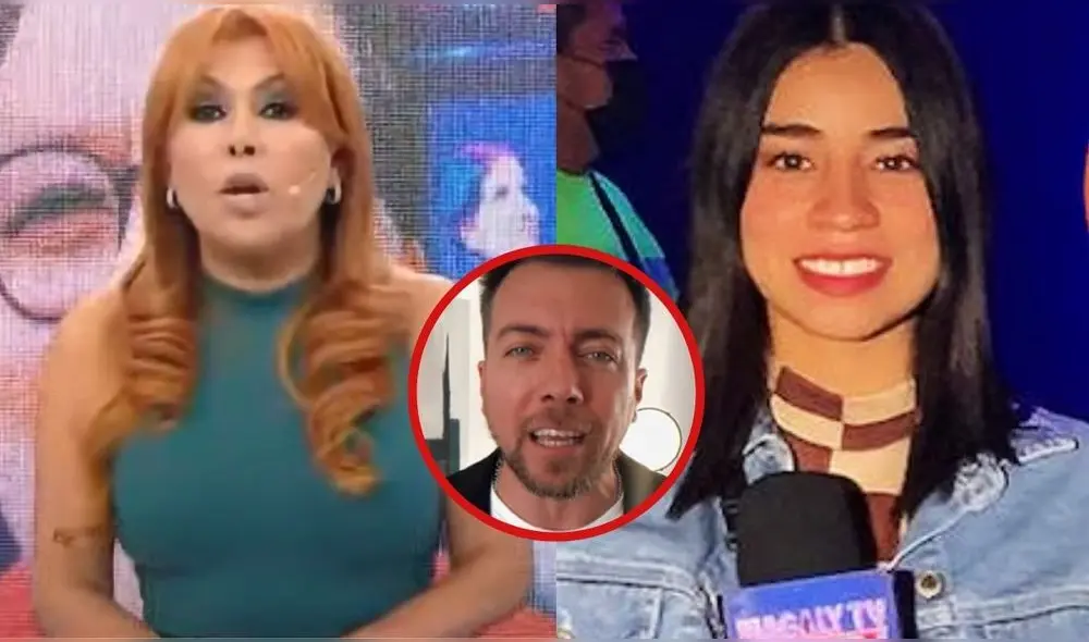 Magaly Medina se defiende de Julián Zucchi. Foto: composición LR/ ATV