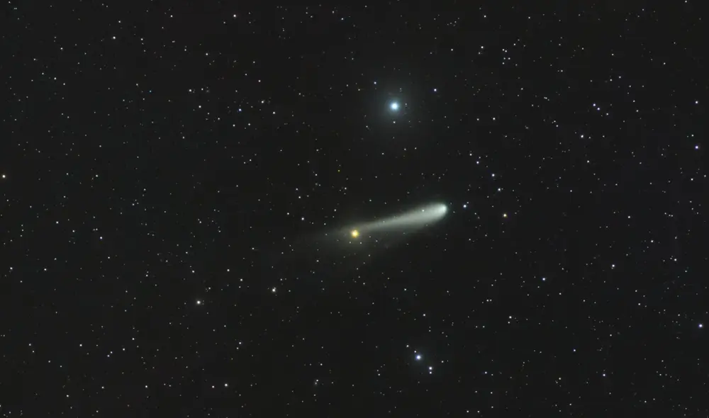 El cometa Tsuchinshan-ATLAS fue visto, por primera vez, en 2023. Foto: Pepe Chambo / Cometografía El cometa Tsuchinshan-ATLAS fue visto, por primera vez, en 2023. Foto: Pepe Chambo / Cometografía