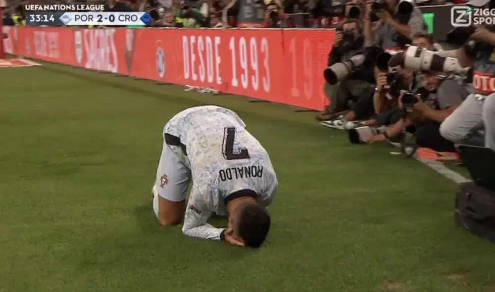 Cristiano Ronaldo busca llegar a los 1000 goles en su carrera futbolística. Foto: captura de pantalla