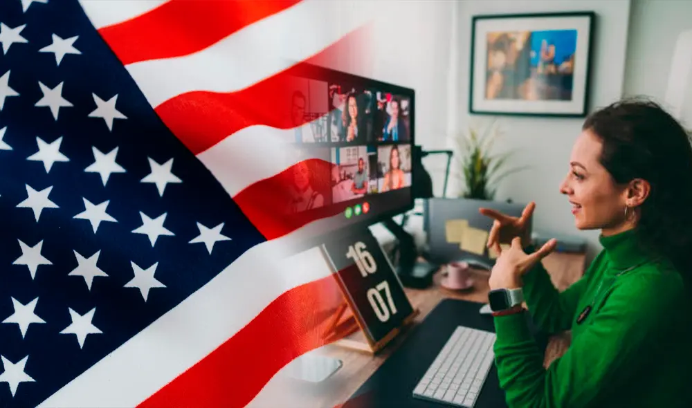 EL 80% de empresas en Estados Unidos poseen modalidad de teletrabajo | Composición Jazmin Ceras/Foto: La República/ AFP