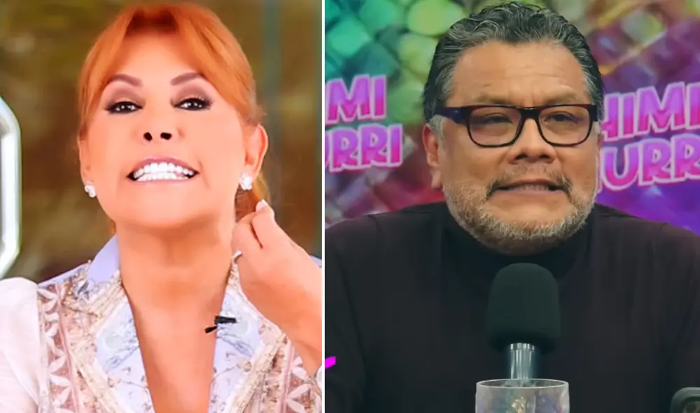 Magaly Medina y Tomás Angulo se pelearon en vivo por las denuncias de agresión de Pamela López. Foto: Composición LR/Magaly Medina/Instagram/Captura Youtube