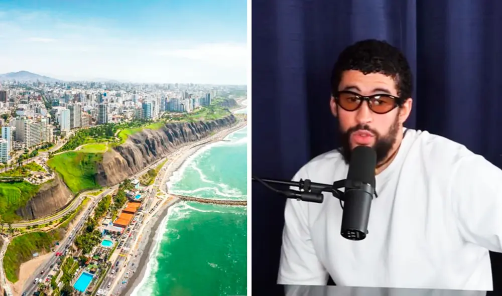 ‘Conejo Malo’ no dudó en mostrar su asombro por la infraestructura y el desarrollo de Lima. Foto: composición LR/YouTube