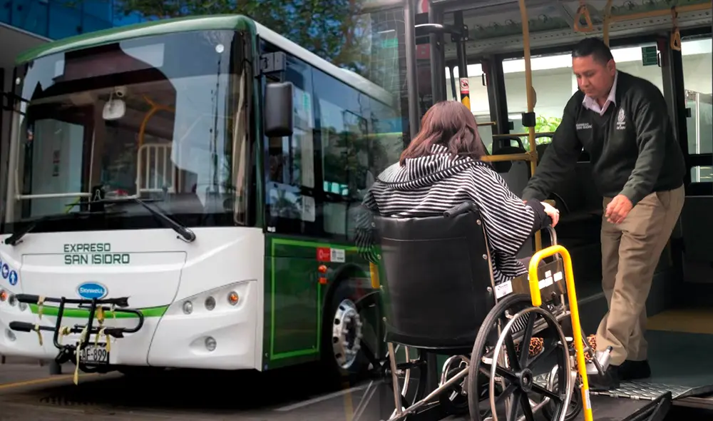 El innovador sistema de transporte en San Isidro despliega seis buses eléctricos que brindan un servicio gratuito a más de 300 viajeros diarios desde 2022. Foto: composición LR/difusión