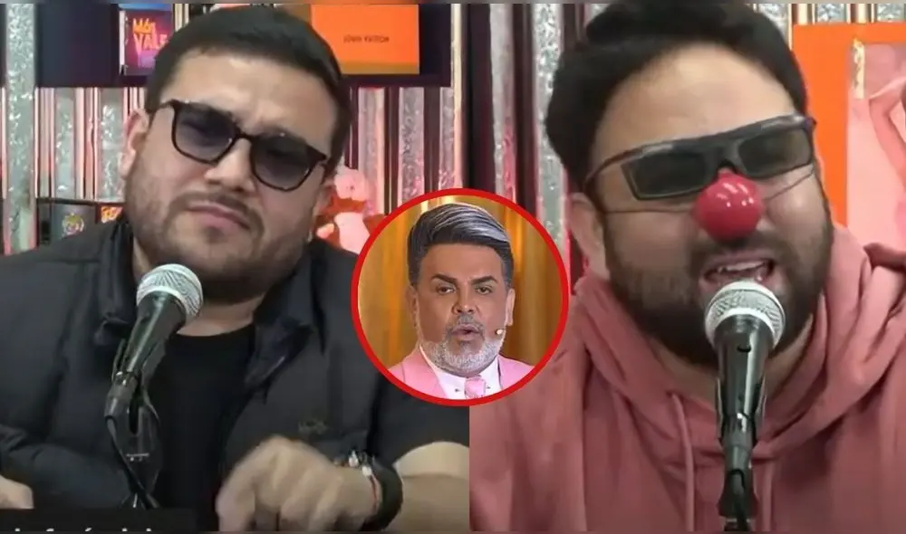 Gianfranco Pérez y John Tirado, reporteros de Magaly, hablan de Andrés Hurtado. Foto: composición LR/ Puro floro