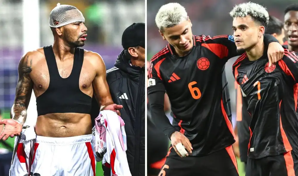 Alexander Callens anotó el primer gol de Perú contra Colombia. Foto: composición GLR.