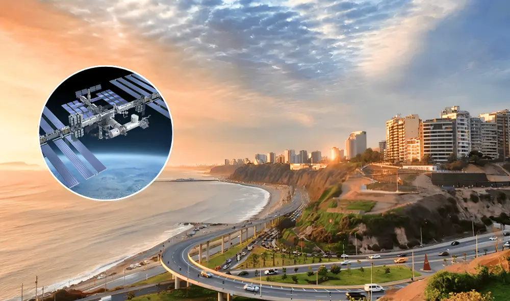La Estación Espacial de la NASA pasará por varias regiones del Perú. Foto: composición LR. La Estación Espacial de la NASA pasará por varias regiones del Perú. Foto: composición LR.