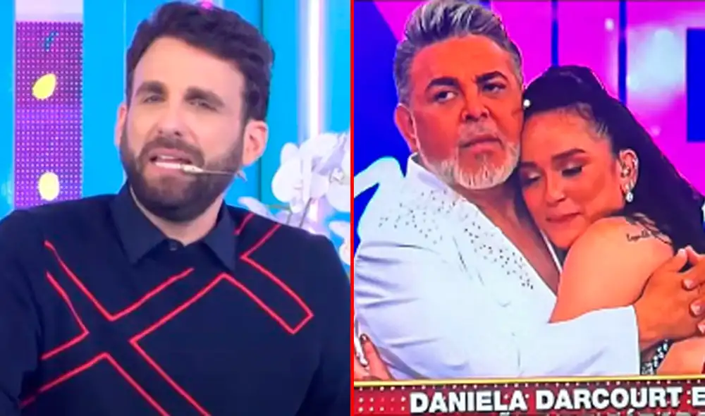 Andrés Hurtado tuvo a Daniela Darcourt por los 10 años de 'Sabados con Andrés'. Foto: Composición LR/Willax/Panamericana.