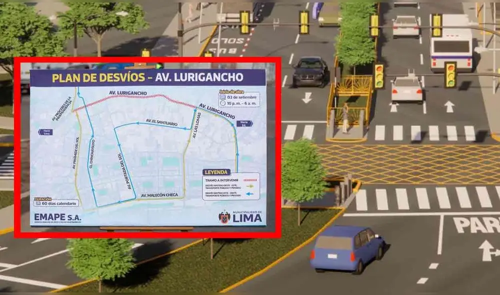 Las obras en importante avenida de San Juan de Lurigancho se ejecutarán entre las 10 p.m. y 6 a.m. Foto: composición LR/difusión