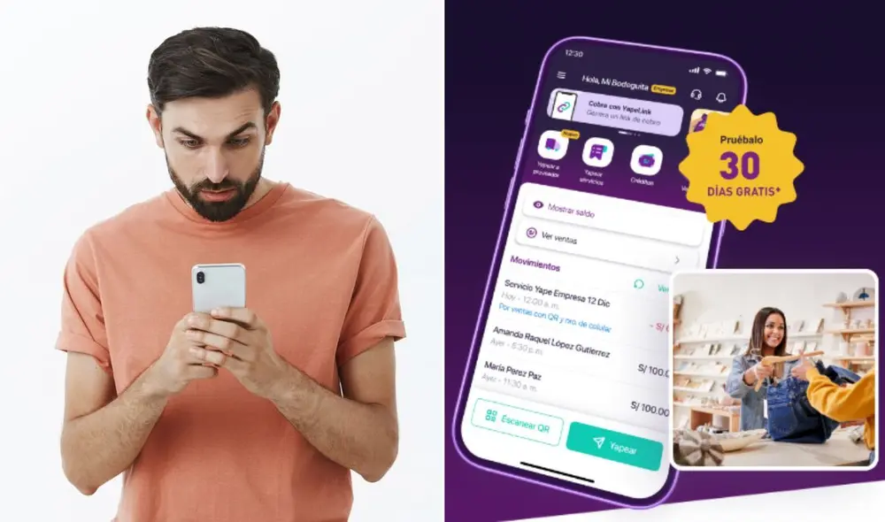 Yape es una billetera digital creada por el BCP en 2016 y actualmente tiene 11 millones de usuarios. Foto: Yape/Freepik/LR Yape es una billetera digital creada por el BCP en 2016 y actualmente tiene 11 millones de usuarios. Foto: Yape/Freepik/LR
