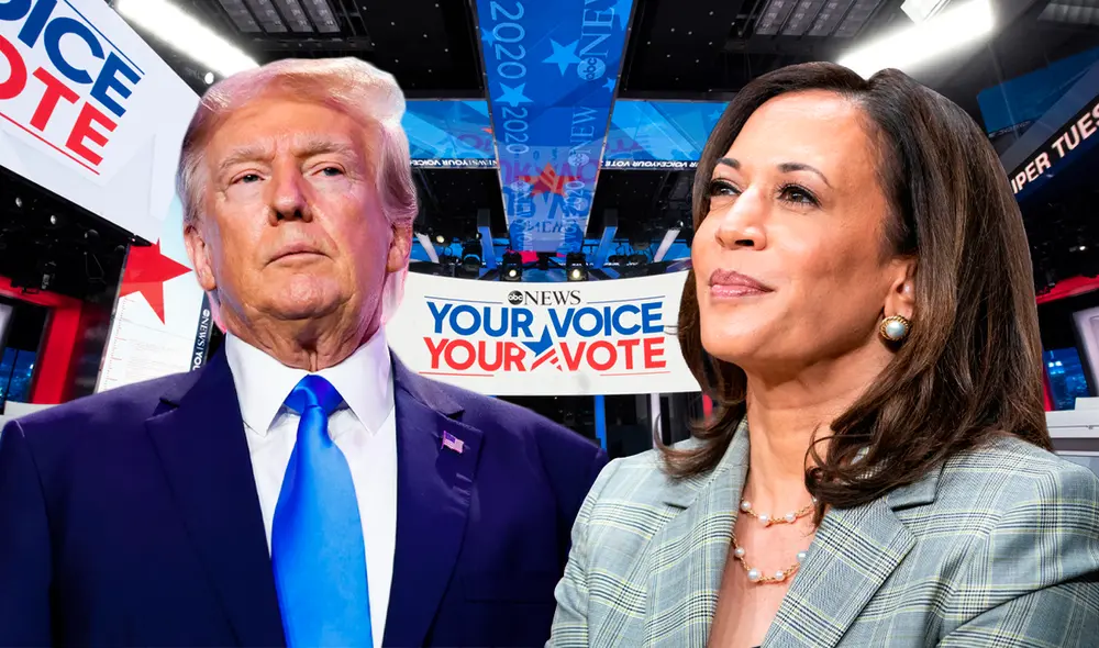Donald Trump y Kamala Harris tendrán su primer encuentro en televisión abierta este martes en ABC News. Foto: Composición LR