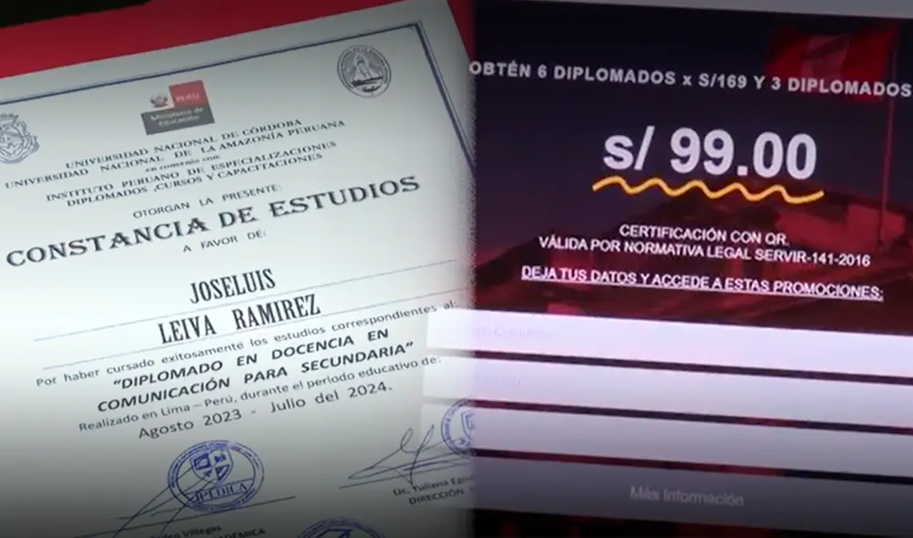 Mafias en ofrecen papeles fraudulentos que vulneran al Estado. Foto: Composición LR/Captura Cuarto Poder