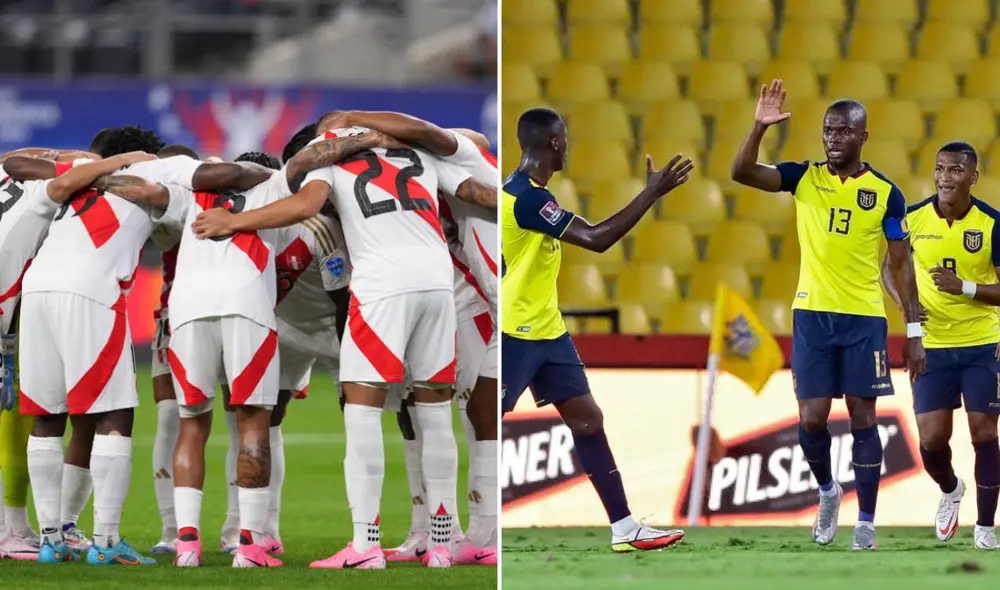 Perú y Ecuador jugarán en el Estadio Rodrigo Paz Delgado. Foto: composición LR/AFP