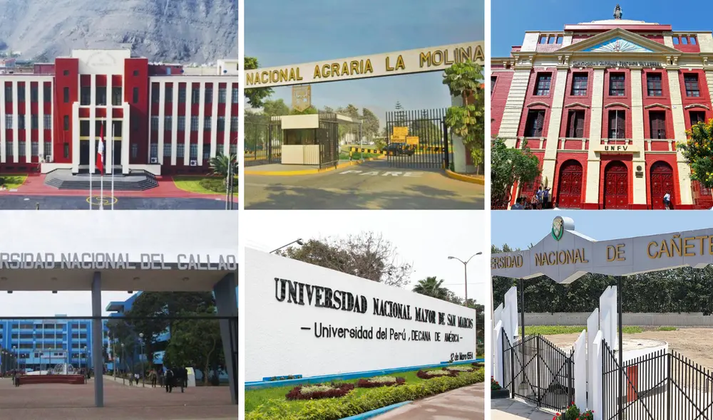 La UNMSM ha superado a todas las universidades nacionales del Perú. Foto: composición LR/ Energiminas/UNFV/Agraria/Unesco/UNMSM/ Universidad Nacional de Cañete