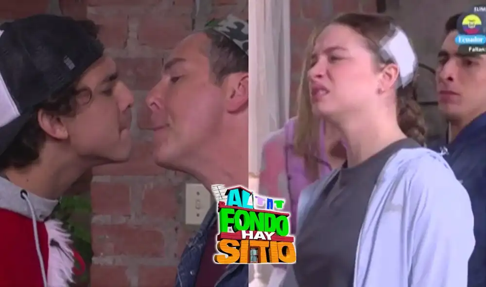 Tito y Valentino casi se dan un beso en 'Al fondo hay sitio'. Foto: composición LR/ América TV