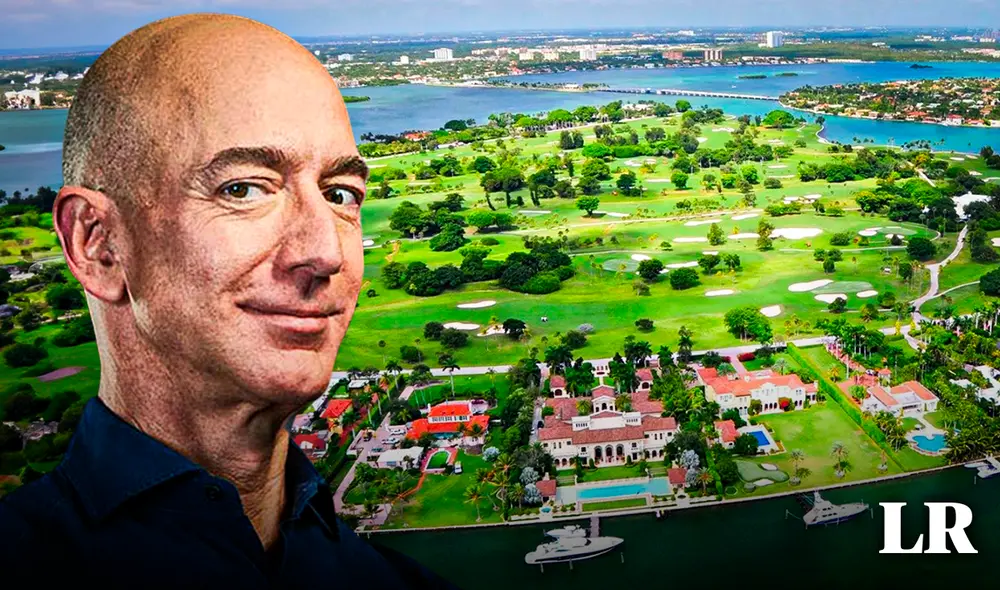 Jeff Bezos adquirió lujosa mansión en una exclusiva Isla de Miami | Composición Gerson Cardoso /Foto: La República/ AFP