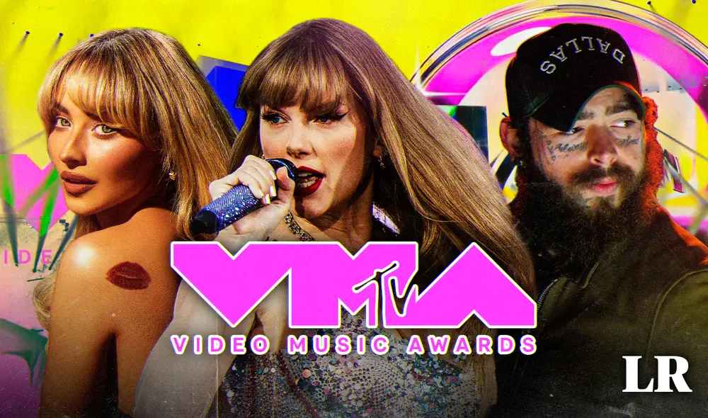 Taylor Swift es la que mayor cantidad de nominaciones tiene en los MTV VMAs 2024 con 10. Post Malone y Sabrina Carpenter la siguen con 6 cada uno. Foto: composición LR/Gerson Cardoso/AFP/Instagram