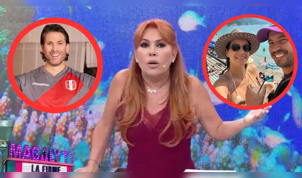 Magaly Medina critica lágrimas de Jesús Alzamora y su esposa ante comentarios de Paco Bazán. Foto: Composición LR Magaly Medina critica lágrimas de Jesús Alzamora y su esposa ante comentarios de Paco Bazán. Foto: Composición LR