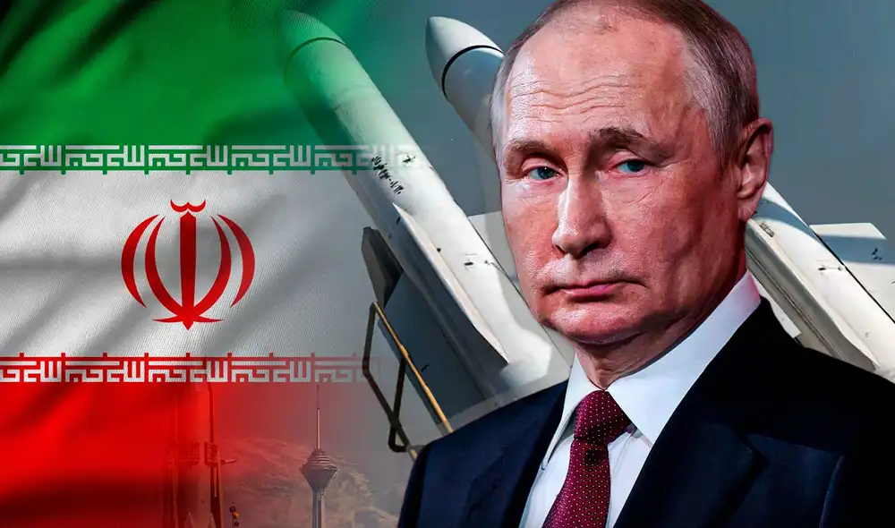 La medida tomada es vista como una respuesta directa al continuo apoyo militar que Irán le ha brindado a Rusia desde el inicio de la invasión a Ucrania. Foto: composición LR/Sergei Bobylev/Sputnik/Vecteezy/Morteza Nikoubazl/NurPhoto | Video: Canal26 La medida tomada es vista como una respuesta directa al continuo apoyo militar que Irán le ha brindado a Rusia desde el inicio de la invasión a Ucrania. Foto: composición LR/Sergei Bobylev/Sputnik/Vecteezy/Morteza Nikoubazl/NurPhoto | Video: Canal26