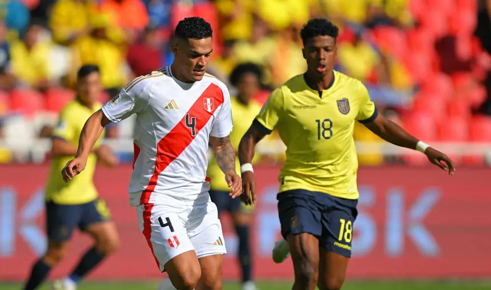 Perú visitó a Ecuador en la altura de Quito por la fecha 8 de las Eliminatorias 2026. Foto: AFP