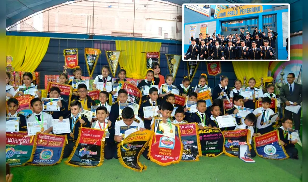 Colegio Juan Pablo Peregrino lo vuelve a hacer otra vez: estudiantes de inicial y primaria destacan como los mejores en matemáticas. Foto: composición LR/Andina. Colegio Juan Pablo Peregrino lo vuelve a hacer otra vez: estudiantes de inicial y primaria destacan como los mejores en matemáticas. Foto: composición LR/Andina.