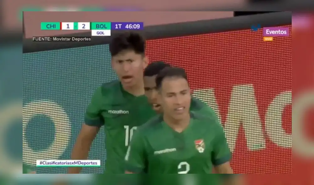 Bolivia ganó en la fecha 7 de las Eliminatorias a Venezuela. Foto: captura de Movistar Eventos.