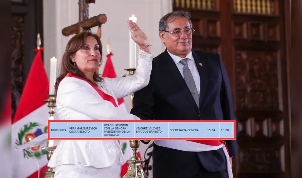 La última vez que Boluarte se reunió con el exministro Óscar Vera fue a fines de agosto en Palacio de Gobierno. | Foto: Presidencia del Perú. La última vez que Boluarte se reunió con el exministro Óscar Vera fue a fines de agosto en Palacio de Gobierno. | Foto: Presidencia del Perú.