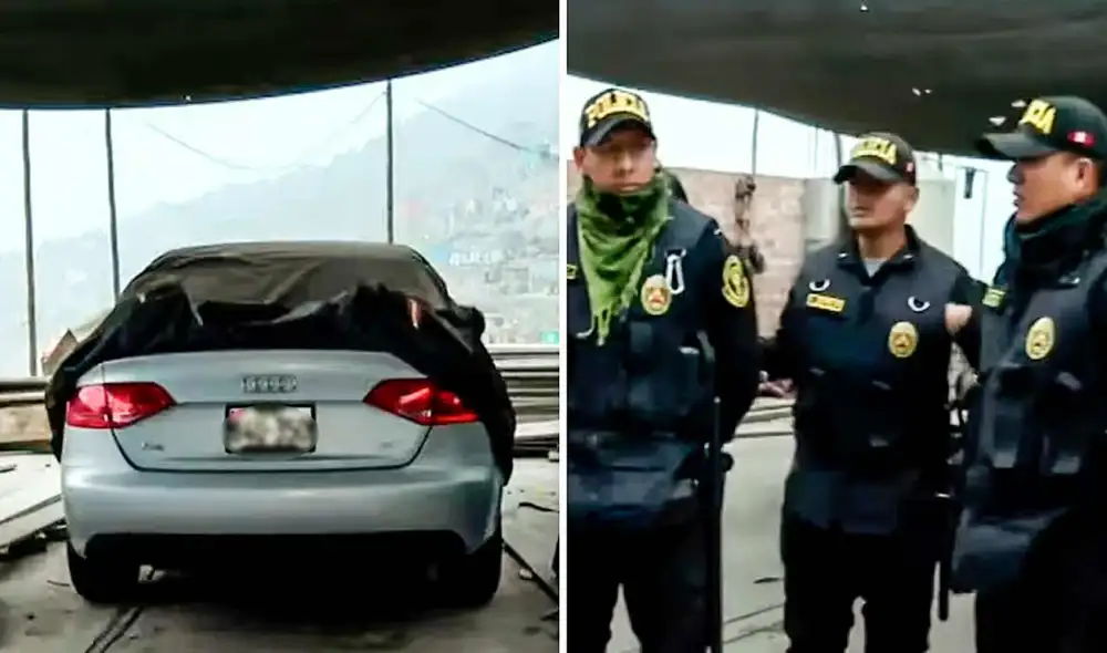 En el inmueble que allanó la PNP, se encontró un lujoso auto. Foto: composición LR/difusión