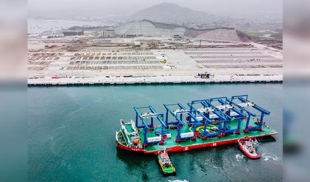 Megapuerto de Chancay tiene el 92% de avance anuncia ministro de Transportes. Foto: Composición LR/Andina.