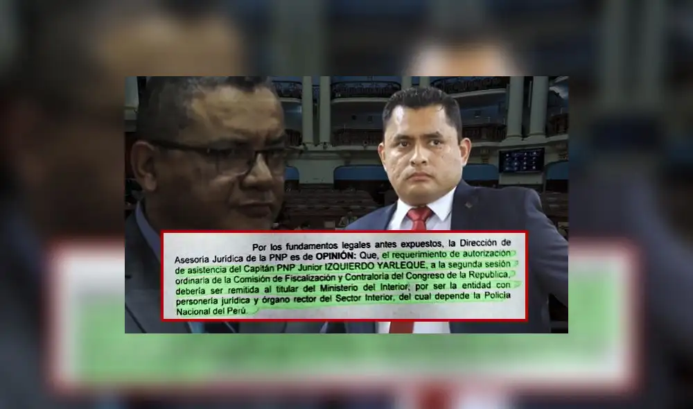 Lo absurdo: documento de la PNP menciona que el ministro Santiváñez debe autorizar la presentación de Izquierdo. (Foto composición: La República) Lo absurdo: documento de la PNP menciona que el ministro Santiváñez debe autorizar la presentación de Izquierdo. (Foto composición: La República)