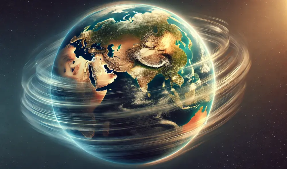 La Tierra está en constante movimiento, a lo largo de millones de años. Foto: IA/LR La Tierra está en constante movimiento, a lo largo de millones de años. Foto: IA/LR