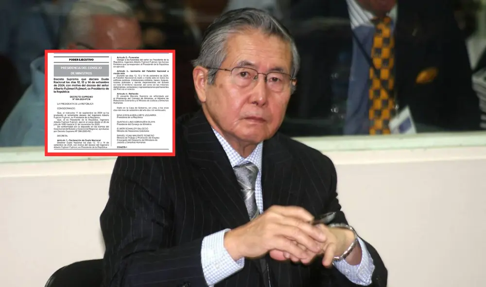 Anuncian Duelo Nacional tras la muerte de Alberto Fujimori. Foto: composición La República Anuncian Duelo Nacional tras la muerte de Alberto Fujimori. Foto: composición La República