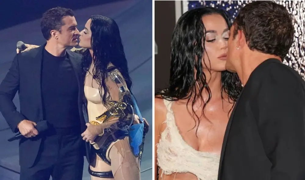 Katy Perry y Orlando Bloom en los VMAs 2024. Foto: composición LR