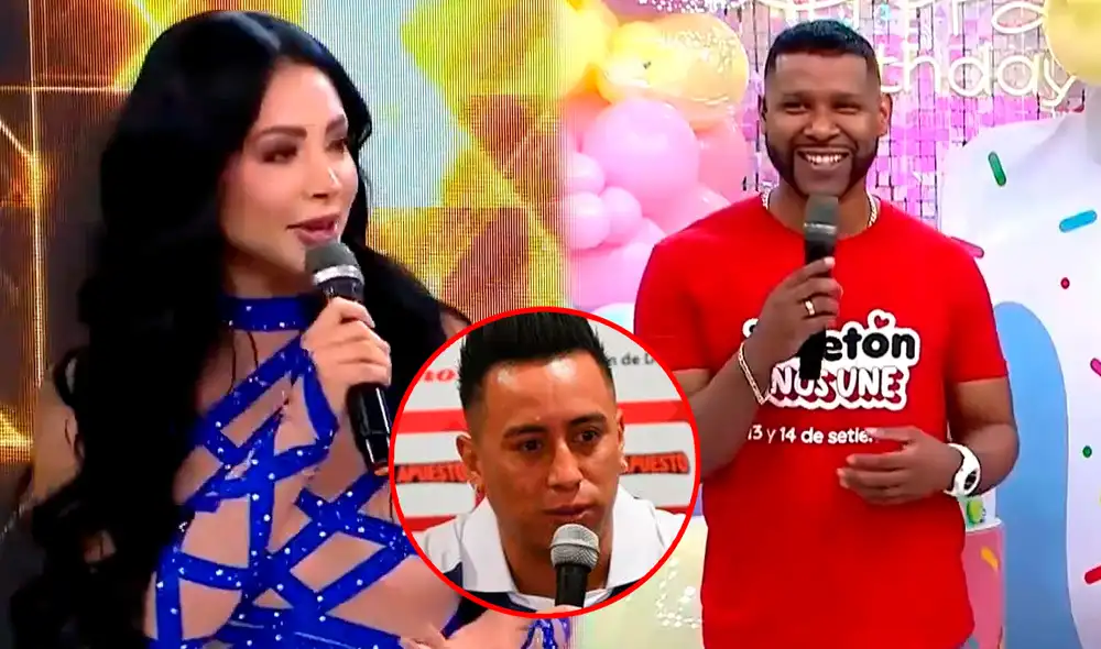 Pamela Franco fue troleada por Edson Dávila. Foto: Composición LR/Captura/América TV/Captura/Liga 1 Max