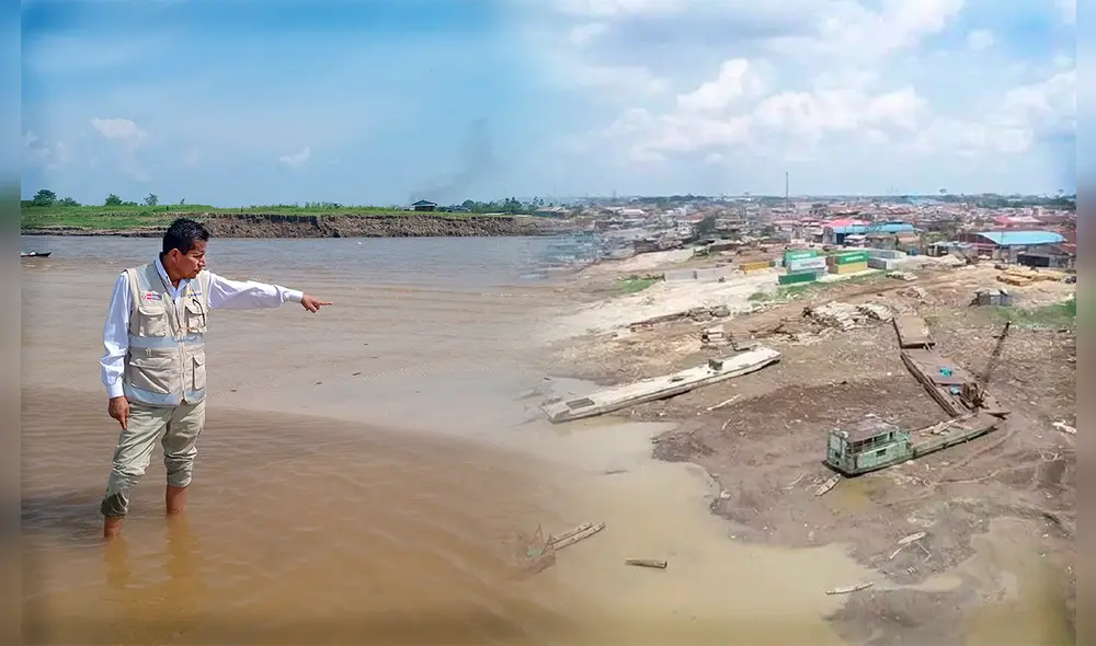 El río Amazonas está llegando a niveles de sequía nunca antes vistos. Foto: Yazmín Araujo-composición LR.